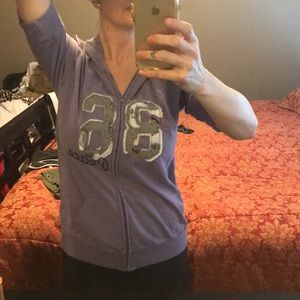 Short sleeve jacket with hoodie by Maurice’s